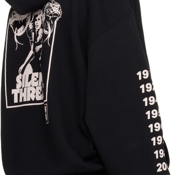 Lu'u Dan Graphic Print Crew Neck Hoodie Year of the Snake Size MEDIUM Oversized